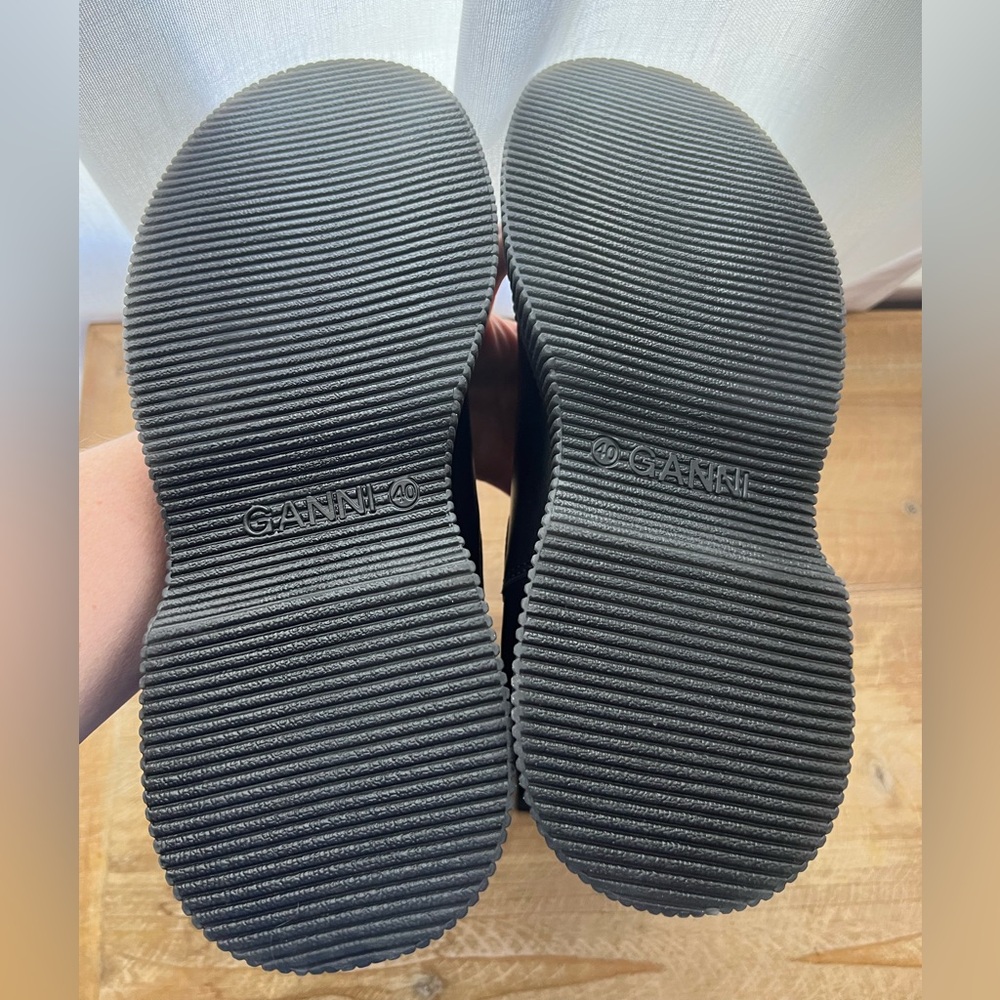 Ganni Creepers Chelsea Boots Size 40 In Black New - Picture 10 of 15